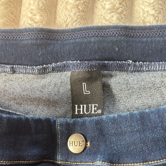 HUE Indigo Blue Jeans large. NEW! - Picture 4 of 4